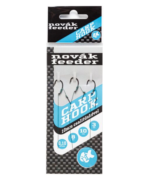 NOVÁKFEEDER CARP HOOK 8-as horog 10mm-es csalitüskével