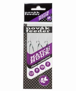 NOVÁKFEEDER MATCH HOOK 8-as horog 10mm-es csalitüskével